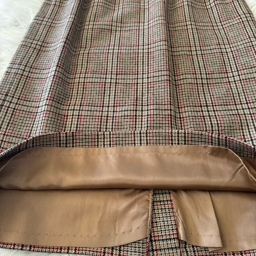 Pendleton Vintage Wool Tweed Herringbone Pencil Skirt Made in USA Size 6
